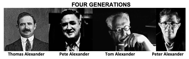 image of four generations of Alexander men